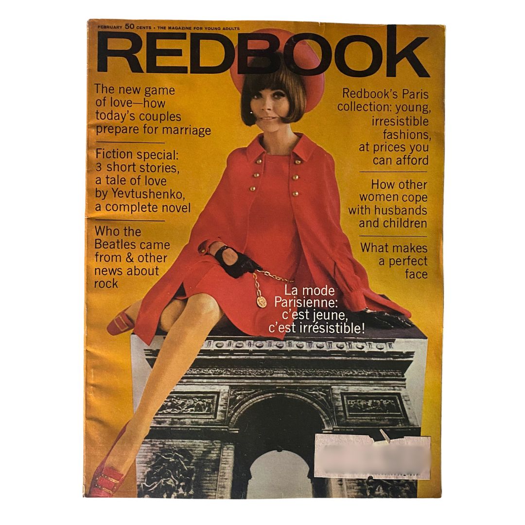 VTG Redbook Magazine February 1968 Vol 130 No. 4 La Mode Parisienne