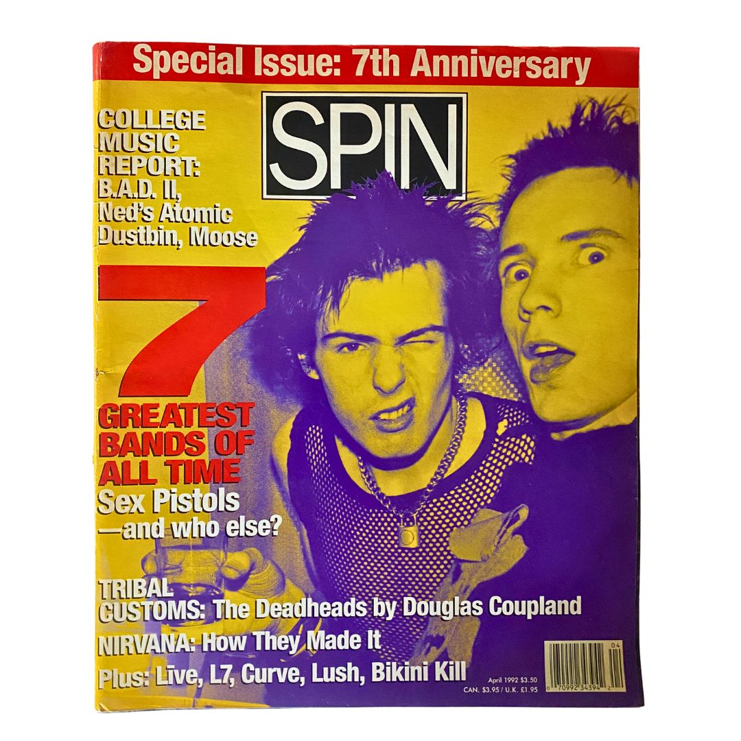 Spin Magazine April 1992 Sex Pistols Special Issue 7th Anniversary No Label