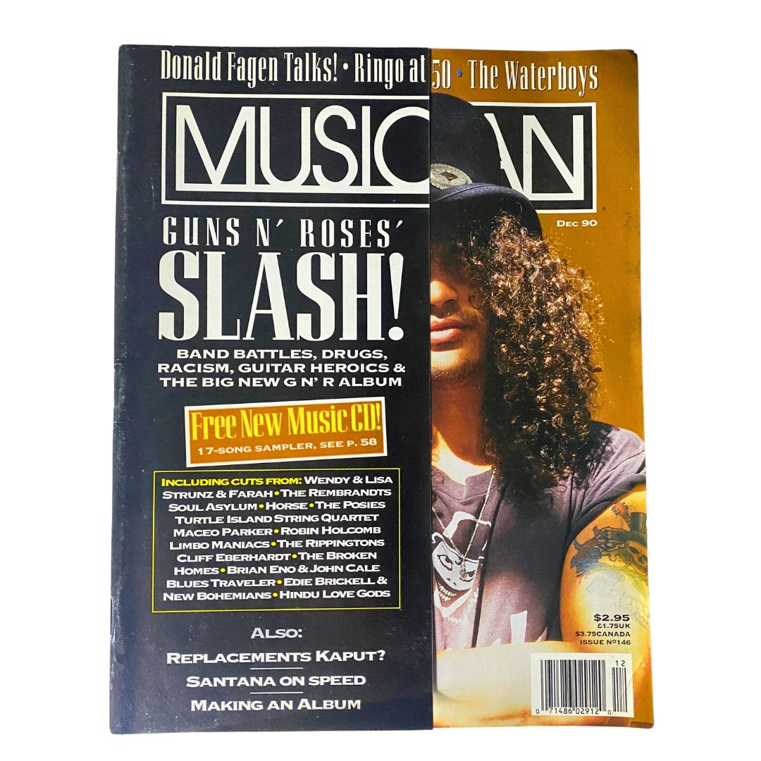 VTG Musician Magazine December 1990 Slash, The Guts of Guns N' Roses No Label