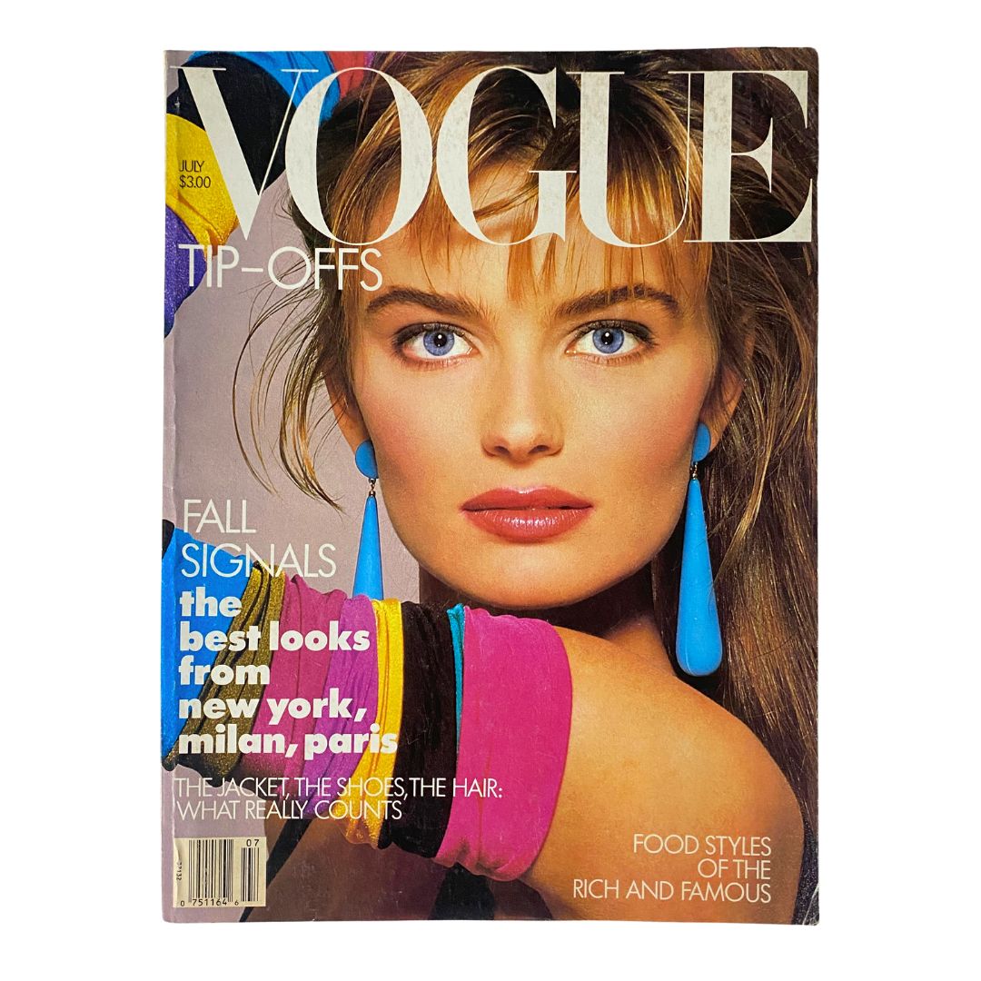 VTG Vogue Magazine July 1987 Paulina Porizkova by Avedon No Label