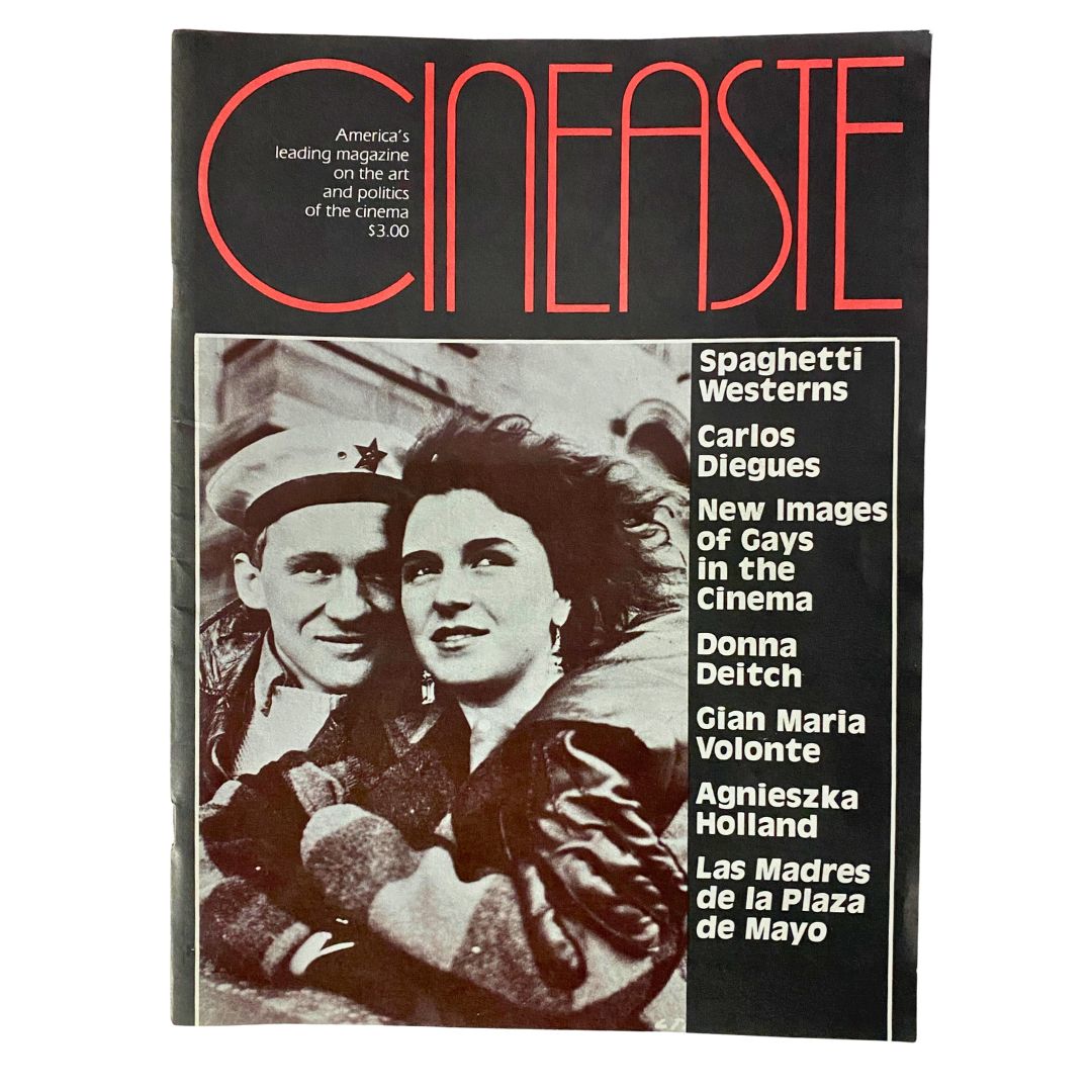 Cover of the VTG Cineaste Magazine 1986 Vol 15 No. 1 focusing on Las Madres de la Plaza de Mayo, featuring prominent articles on cinema, political activism, and cultural themes.