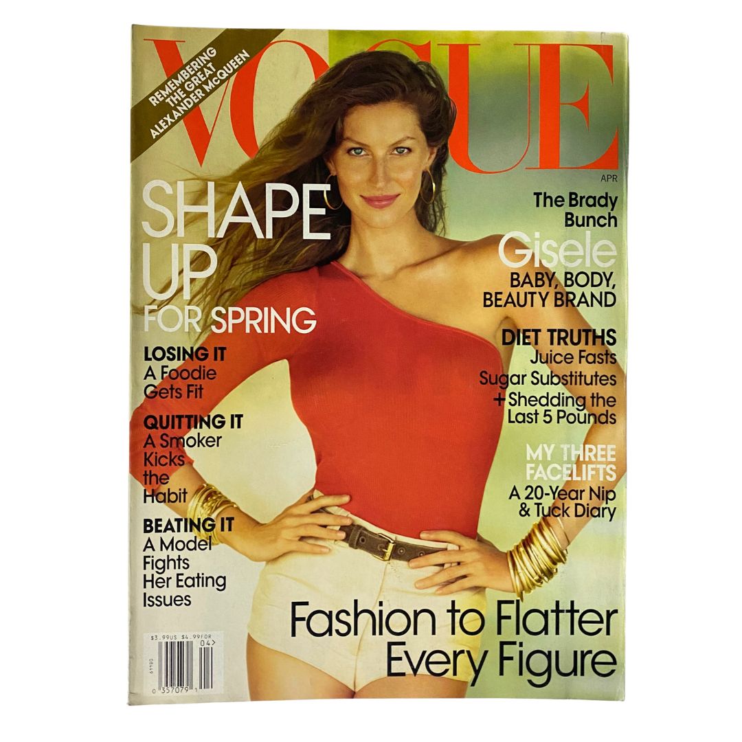 Vogue Magazine April 2010 Model Gisele Bündchen Cover No Label