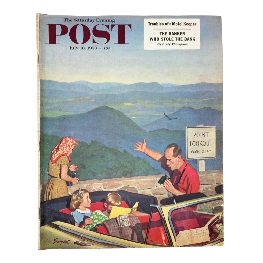 Saturday Evening Post Magazine July 18 1953 Vacation Convulsion - Dick Sargent