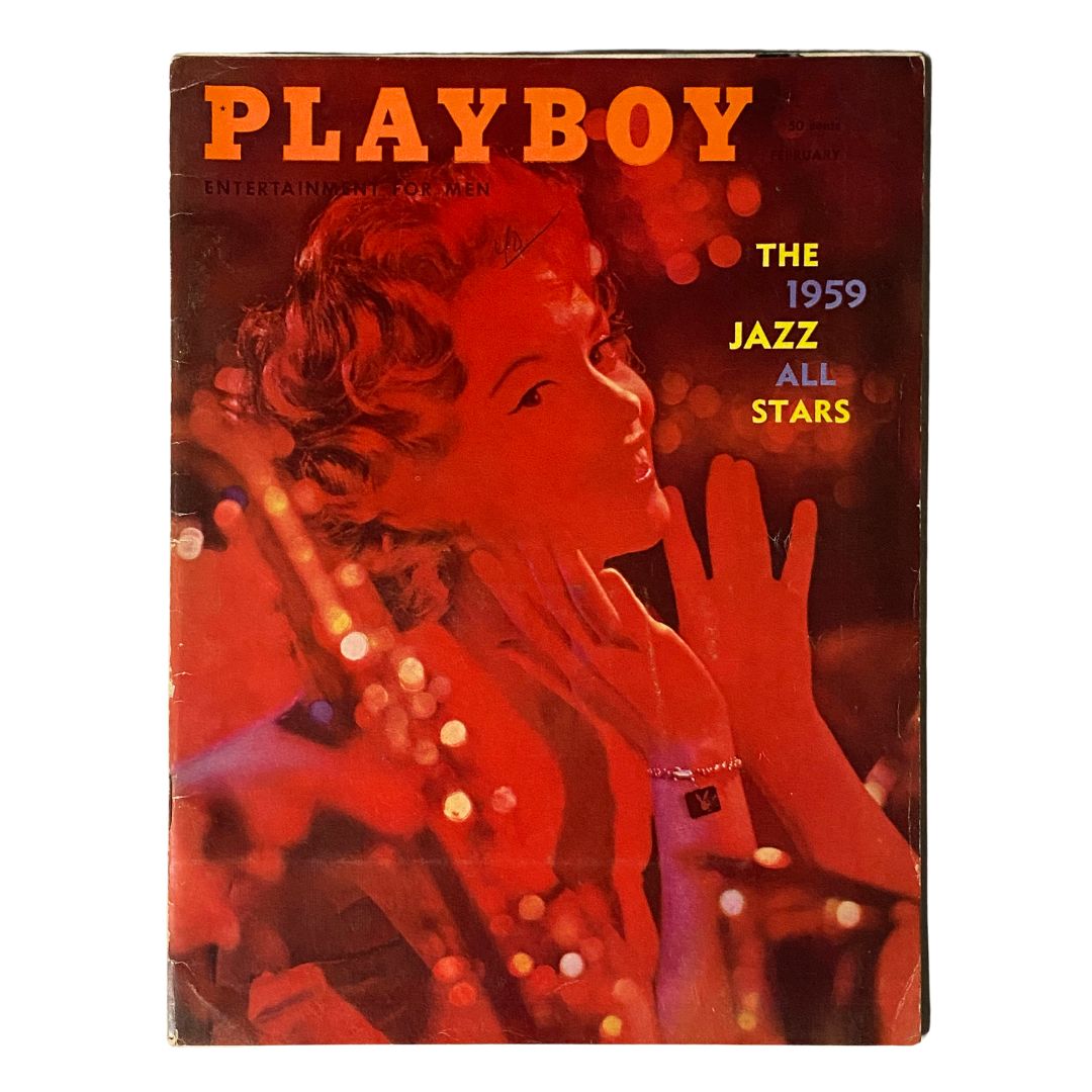 VTG Playboy Magazine February 1959 Playmate Eleanor Bradle w Centerfold No Label