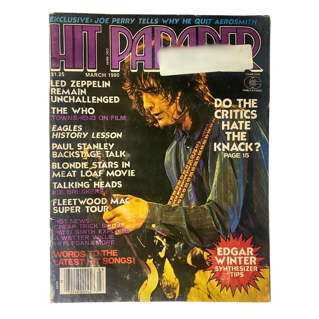 VTG Hit Parader Magazine March 1980 Jimmy Page and Fleetwood Mac w Centerfold