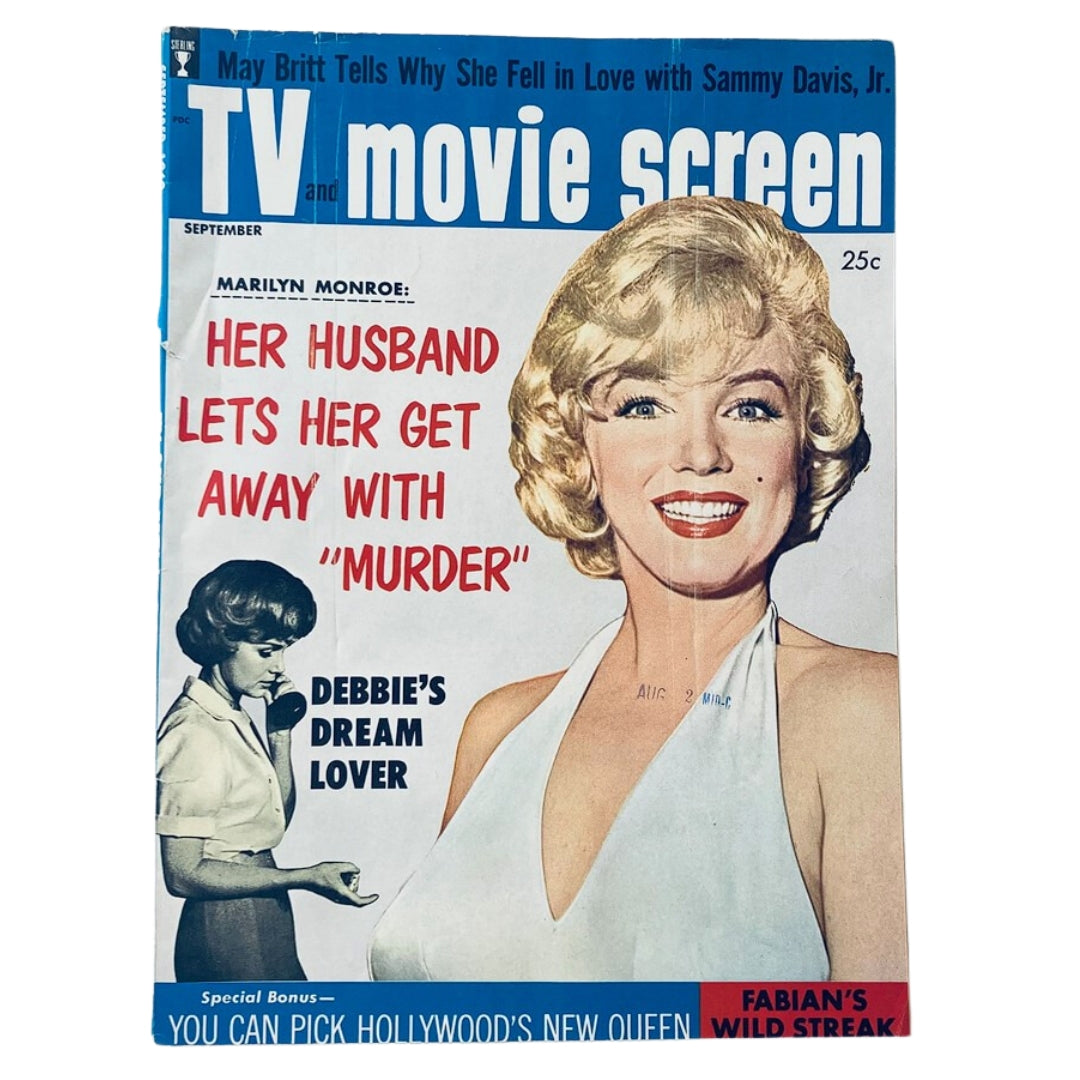 TV & Movie Screen Magazine September 1960 Marilyn Monroe Cover No Label