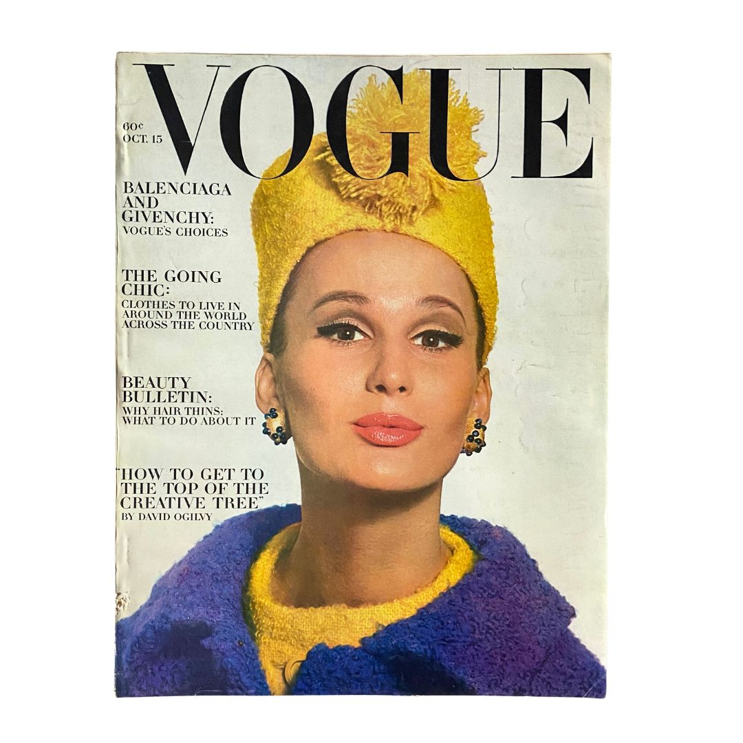 VTG Vogue Magazine October 15 1963 Brigitte Bauer by David Bailey No Label