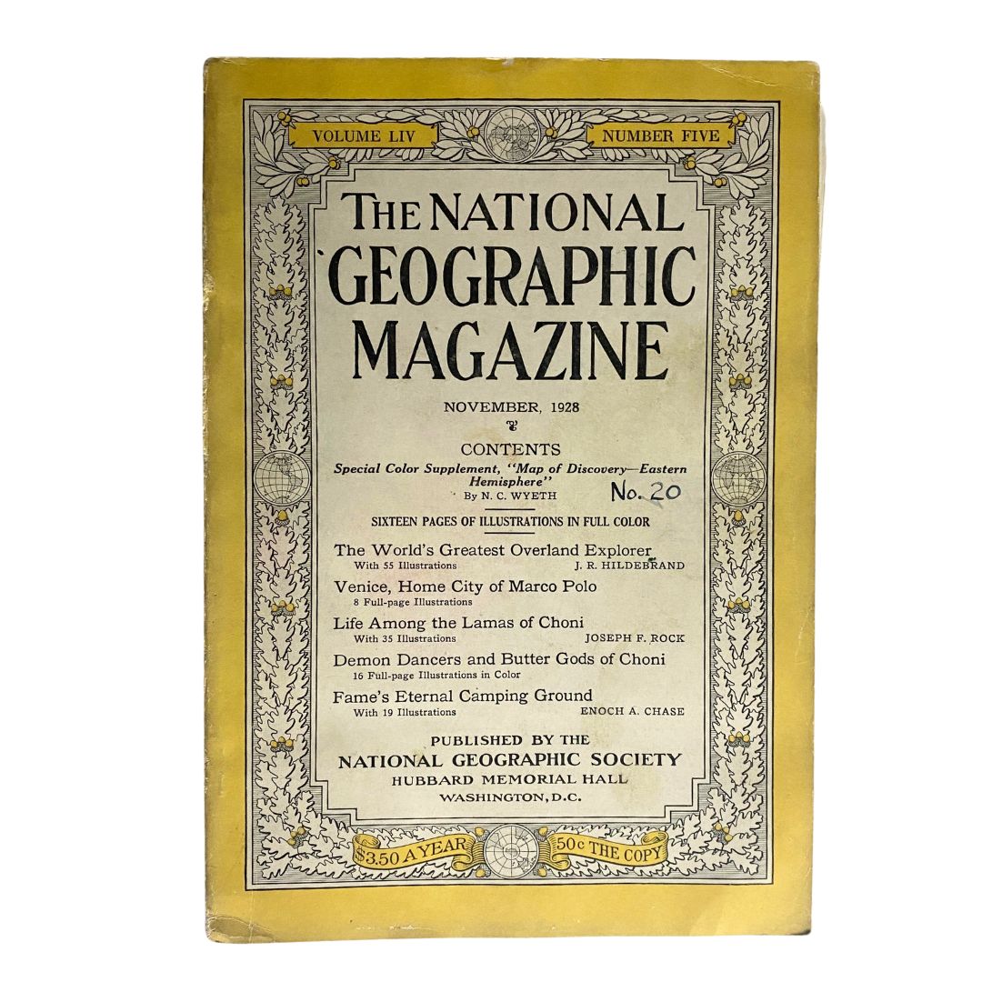 National Geographic Magazine November 1928 Eastern Hemisphere Supplement