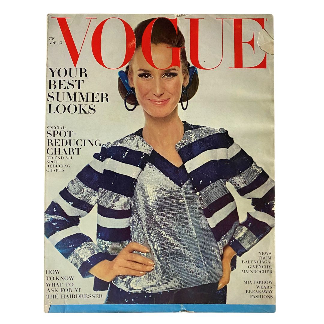 VTG Vogue Magazine April 15 1966 Brigitte Bauer by Richard Avedon No Label