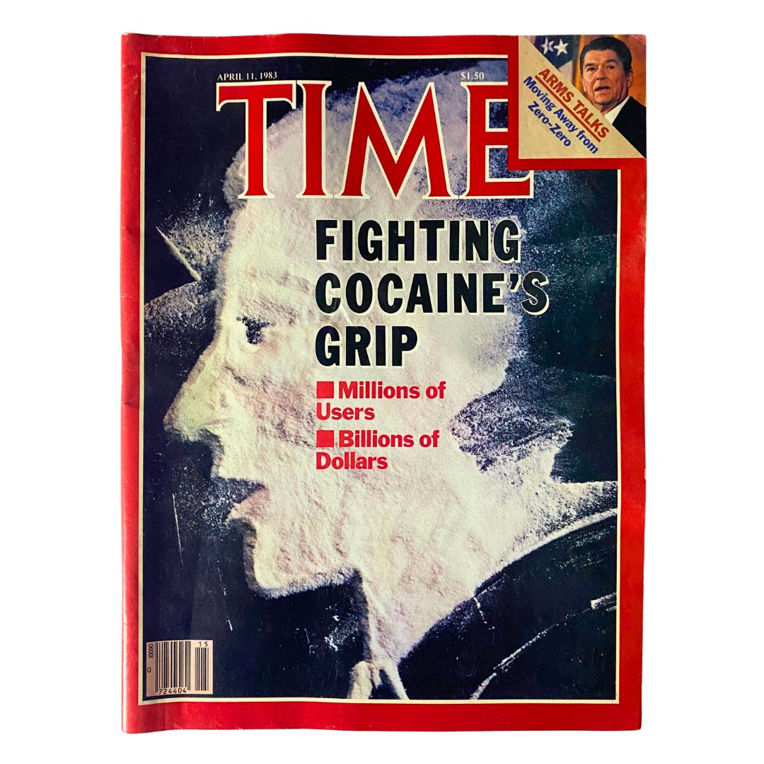 VTG Time Magazine April 11 1983 Fighting Cocaine's Grip & Ronald Reagan No Label