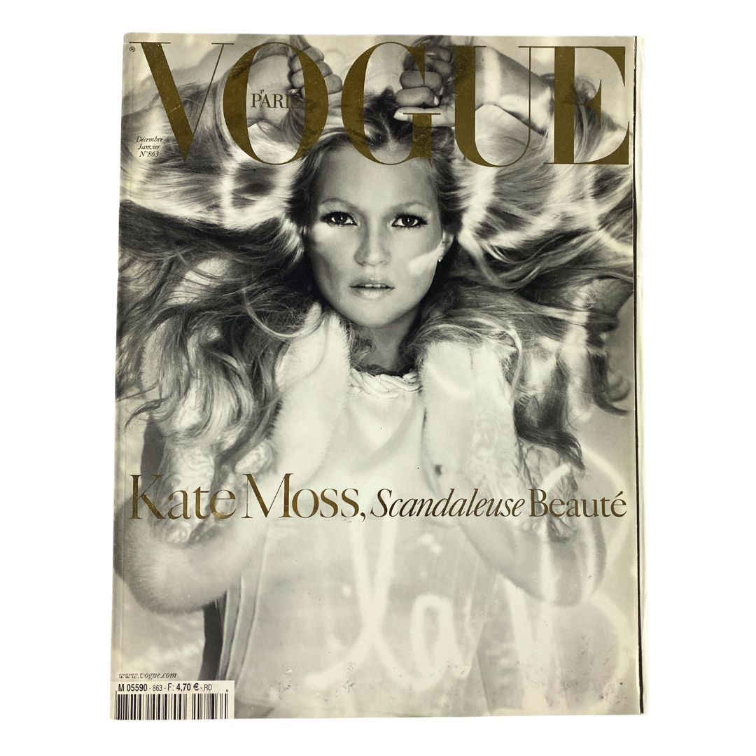 Vogue Paris Magazine December 2005 Kate Moss Cover No Label