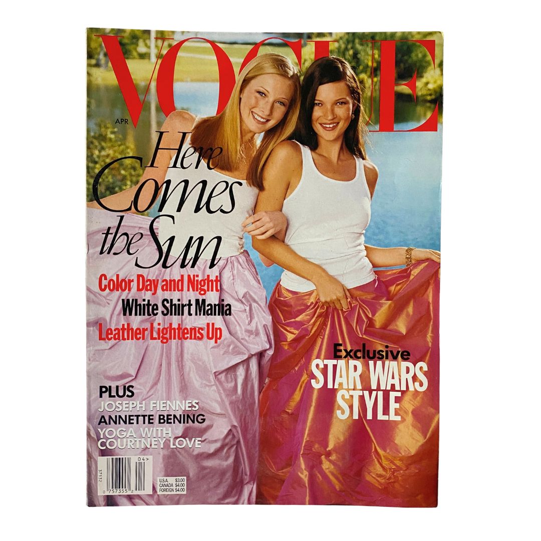 Vogue Magazine April 1999 Maggie Rizer & Kate Moss by Steven Meisel No Label VG