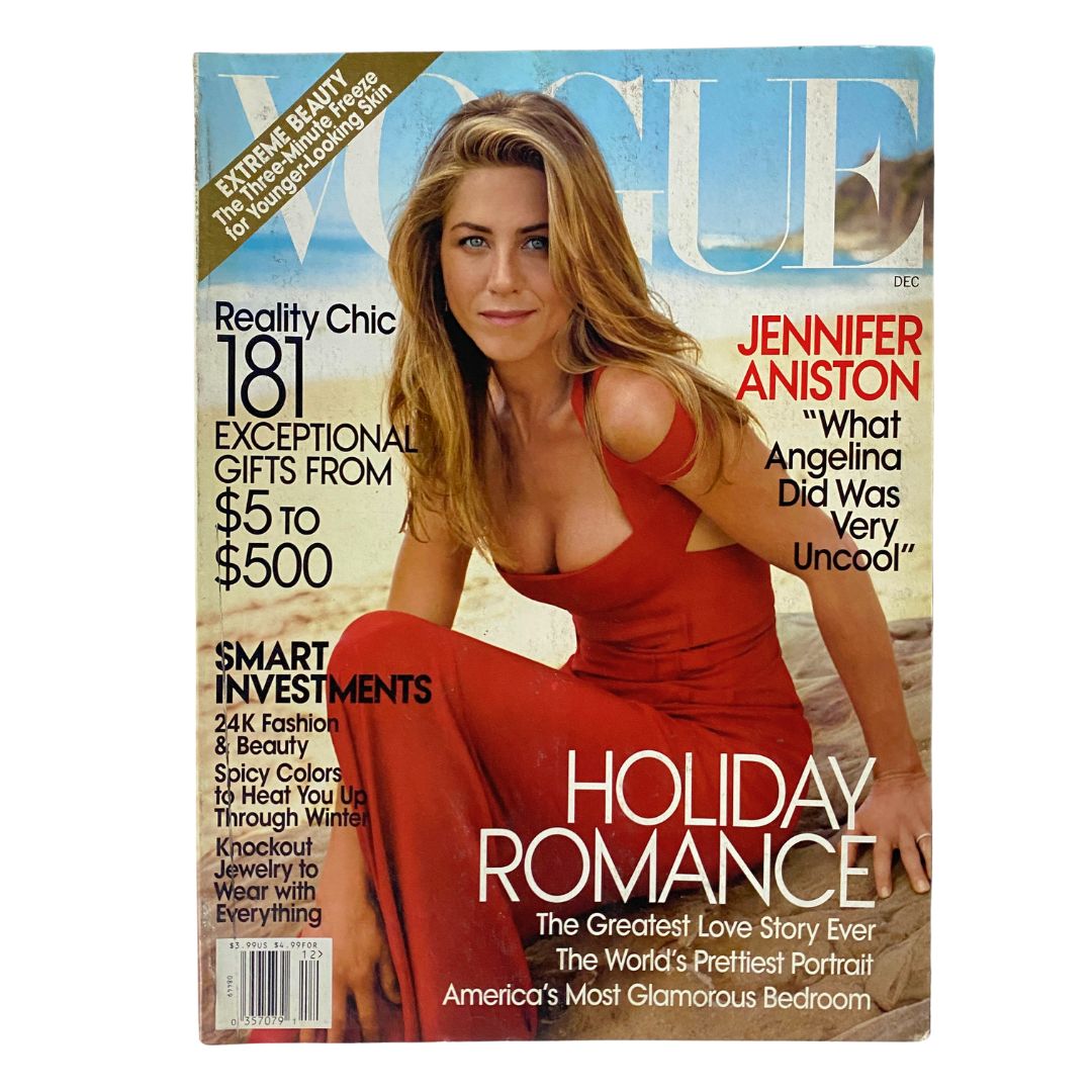 Vogue Magazine December 2008 Actress Jennifer Aniston Cover No Label