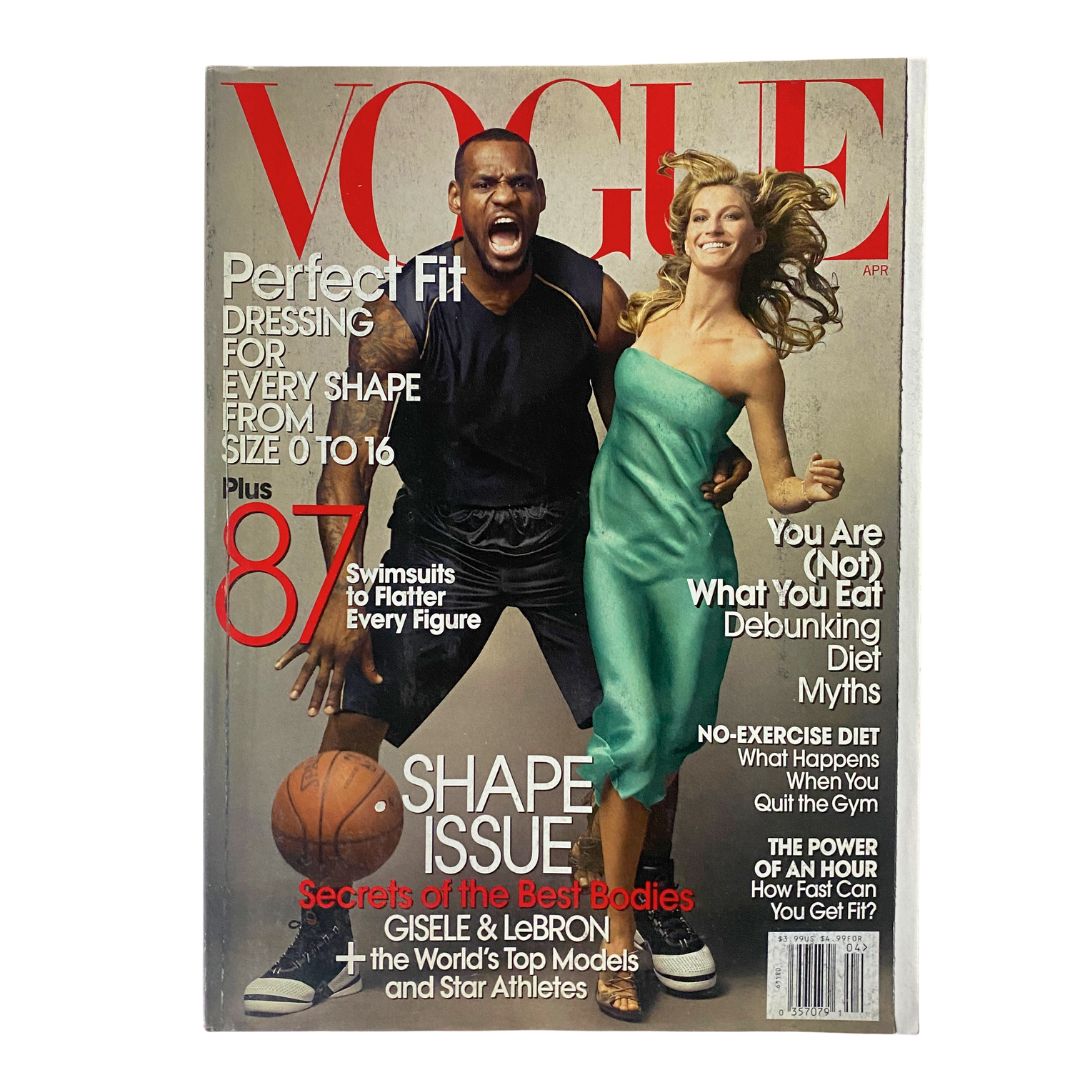 Vogue Magazine April 2008 Giselle Bundchen & LeBron James No Label