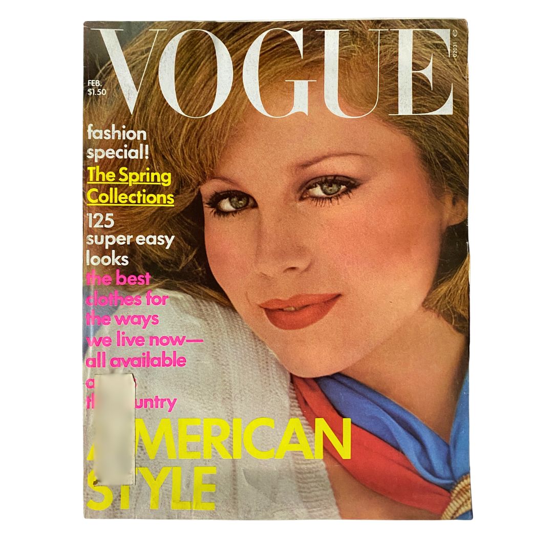 VTG Vogue Magazine February 1976 Rosie Vela by Arthur Elgort