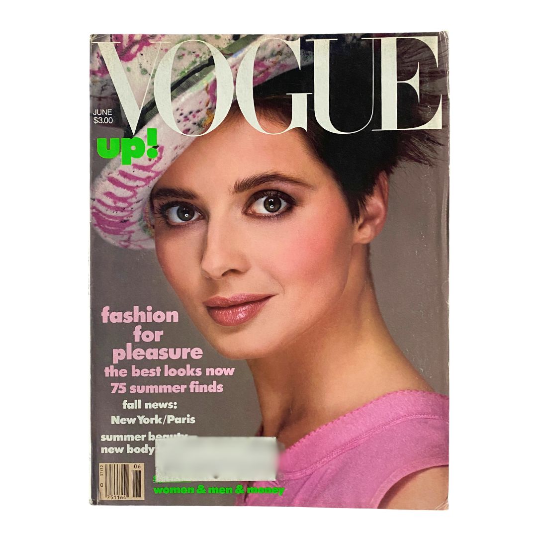 VTG Vogue Magazine June 1984 Isabella Rossellini by Richard Avedon