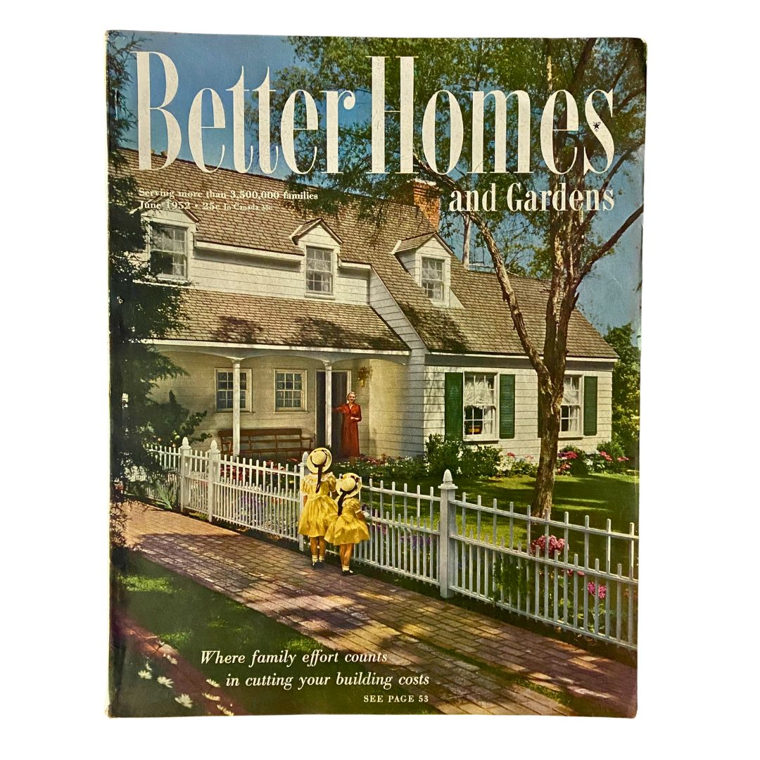 VTG Better Homes & Gardens Magazine June 1952 Your Building Costs No Label