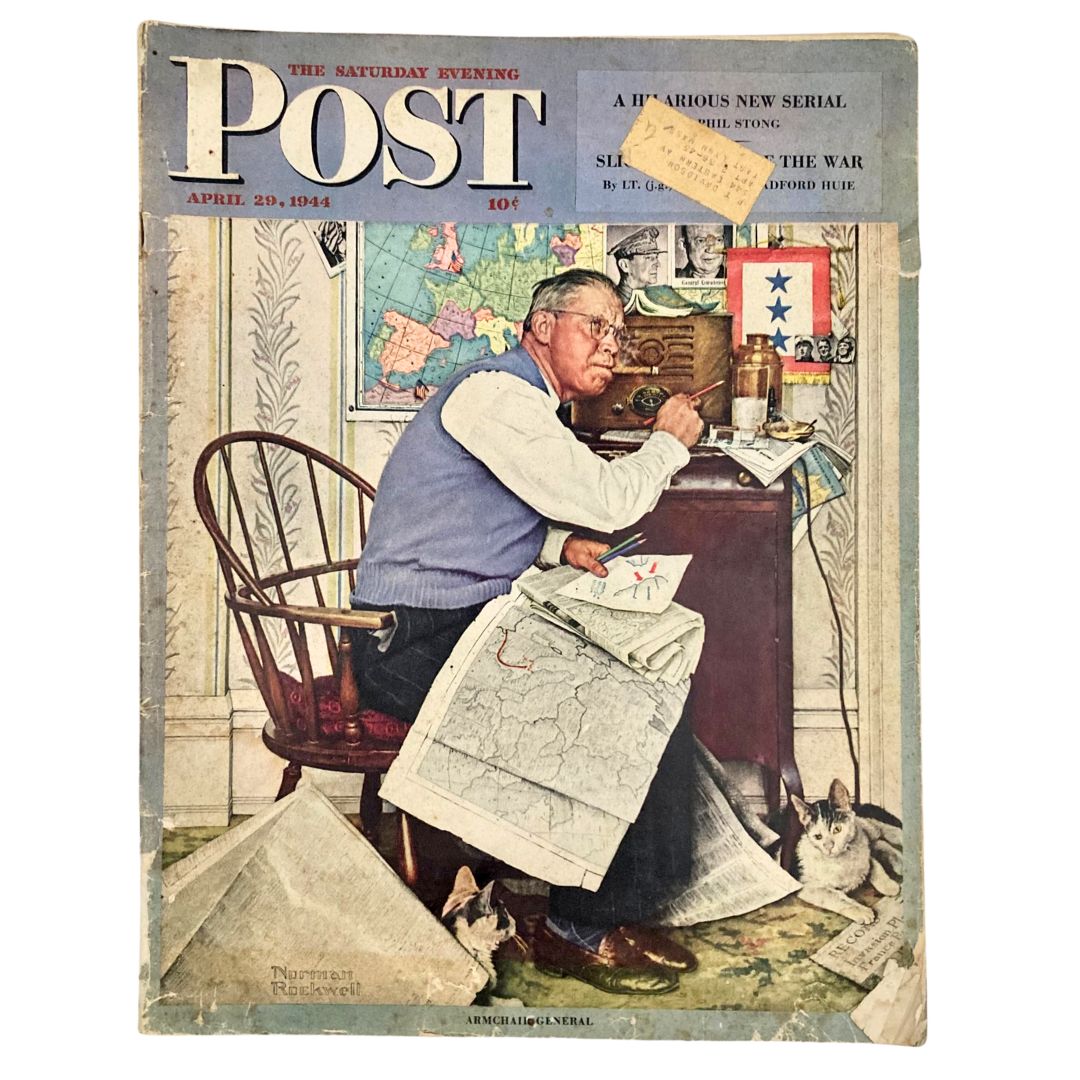 Saturday Evening Post Magazine April 29 1944 Illustrated Cover Norman Rockwell