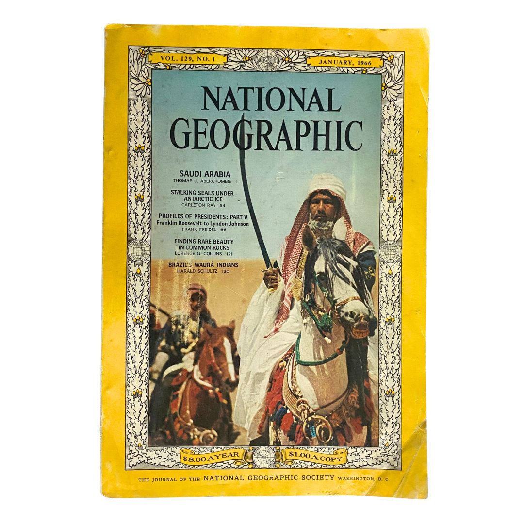 National Geographic Magazine January 1966 Brazil's Waura Indians No Label