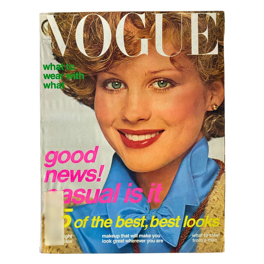 VTG Vogue Magazine August 1976 Rosie Vela by Arthur Elgort