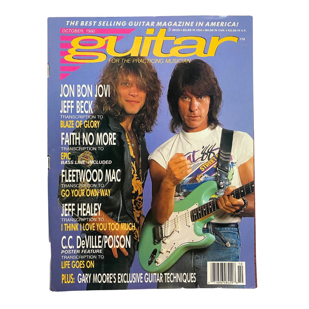 Guitar for the Practicing Musician Magazine October 1990 Jon Bon Jovi w Poster