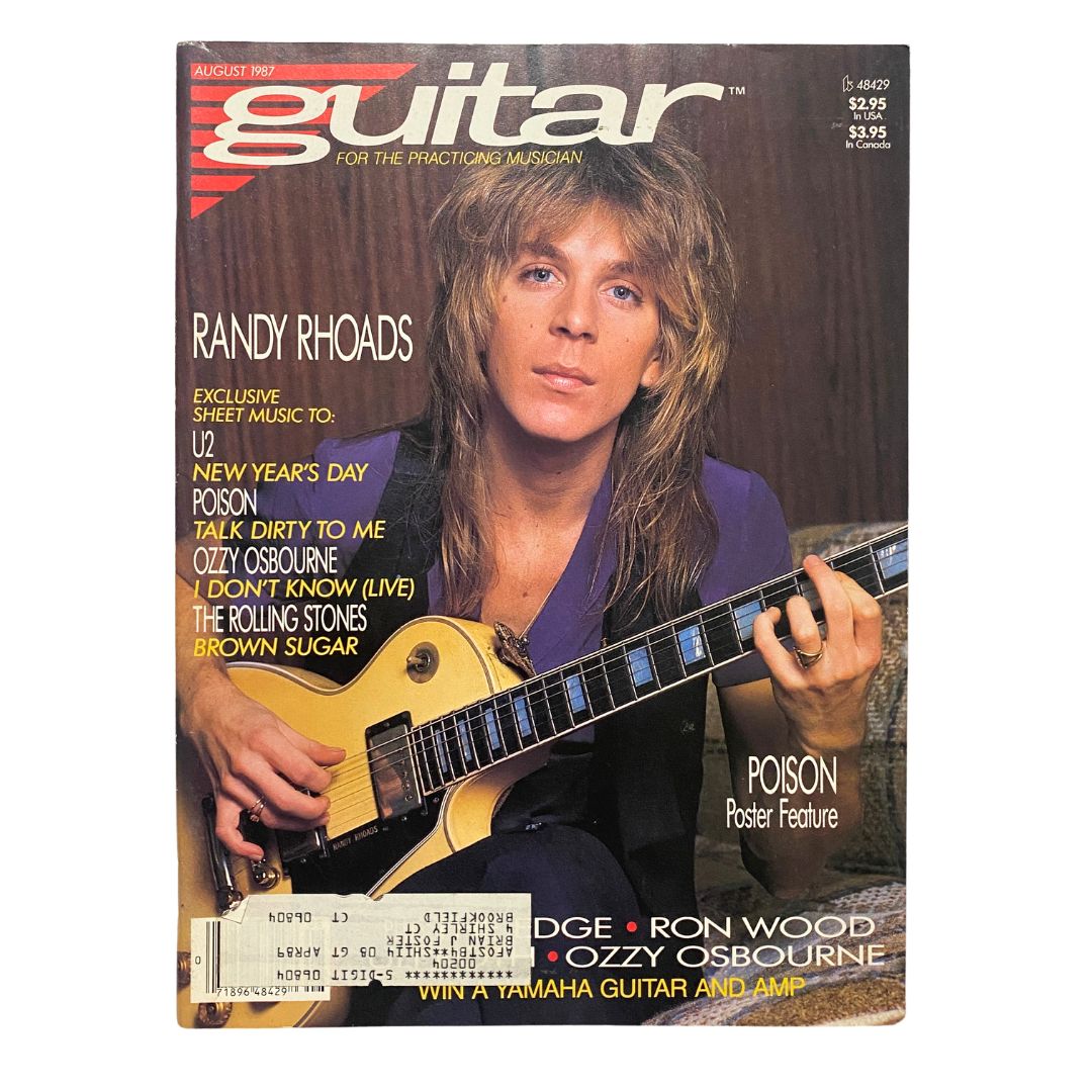 Guitar for the Practicing Musician Magazine August 1987 Randy Rhoads w Poster VG