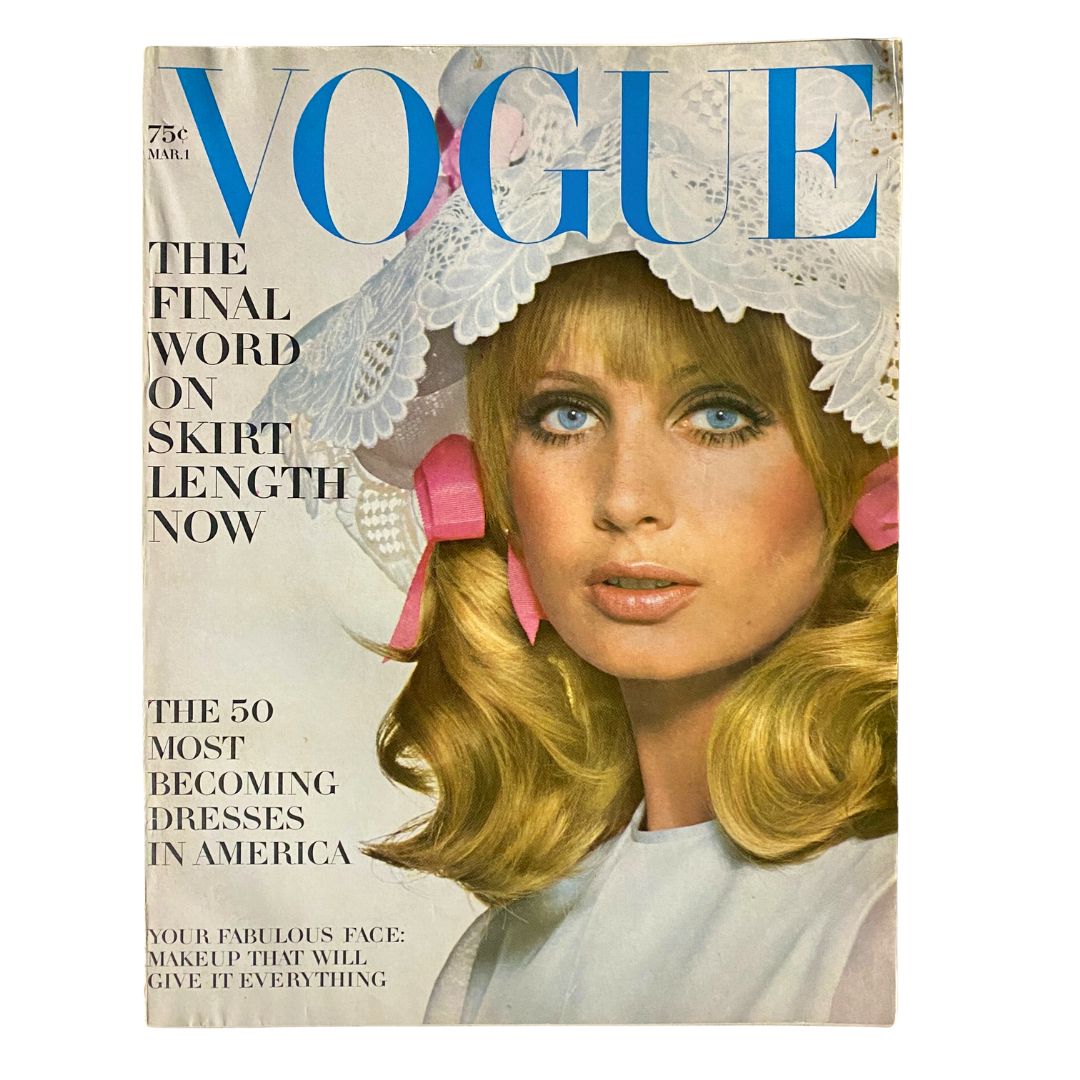 VTG Vogue Magazine March 1 1968 Sue Murray by Irving Penn No Label