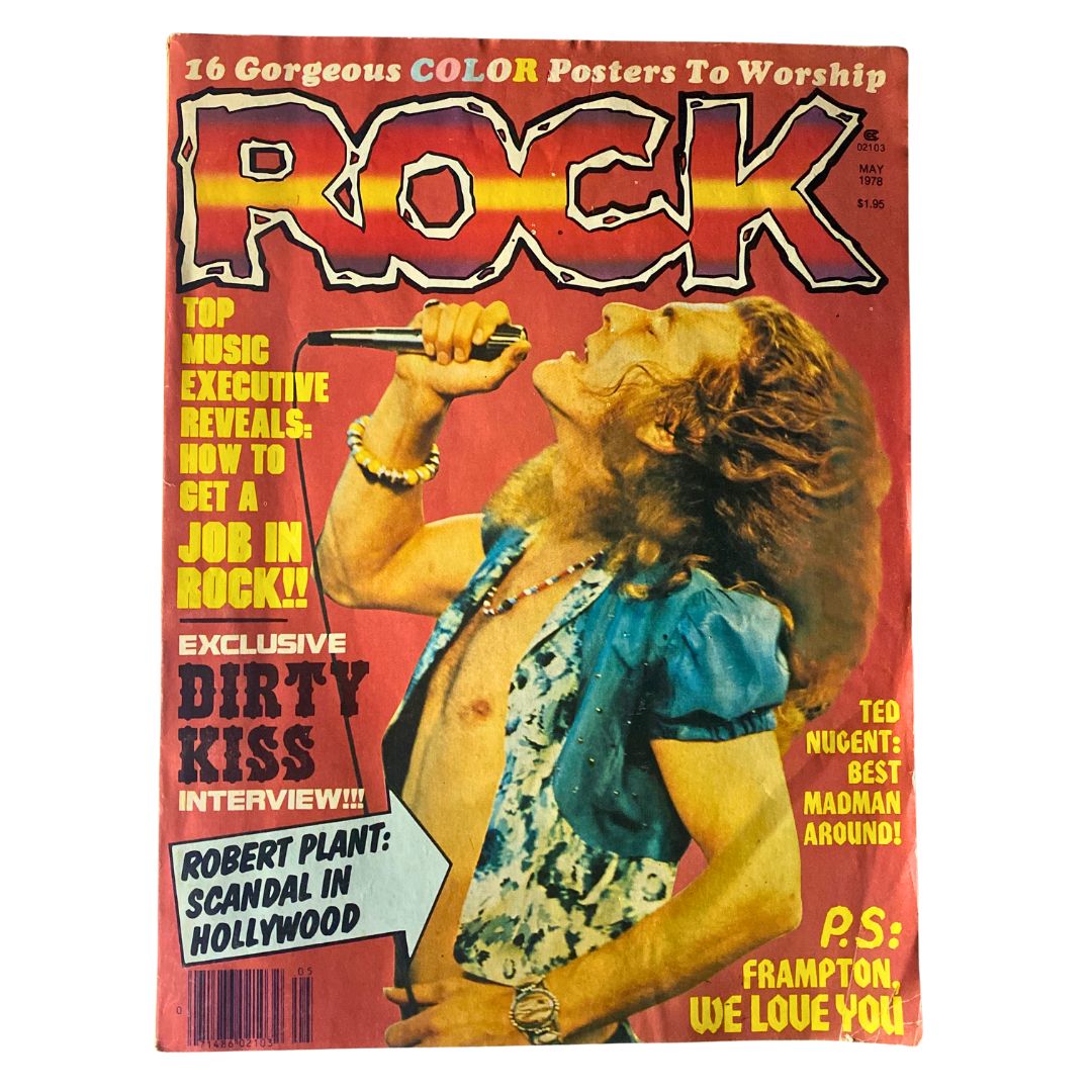 VTG Rock Magazine May 1978 Vol 3 #3 Robert Plant w Poster No Label