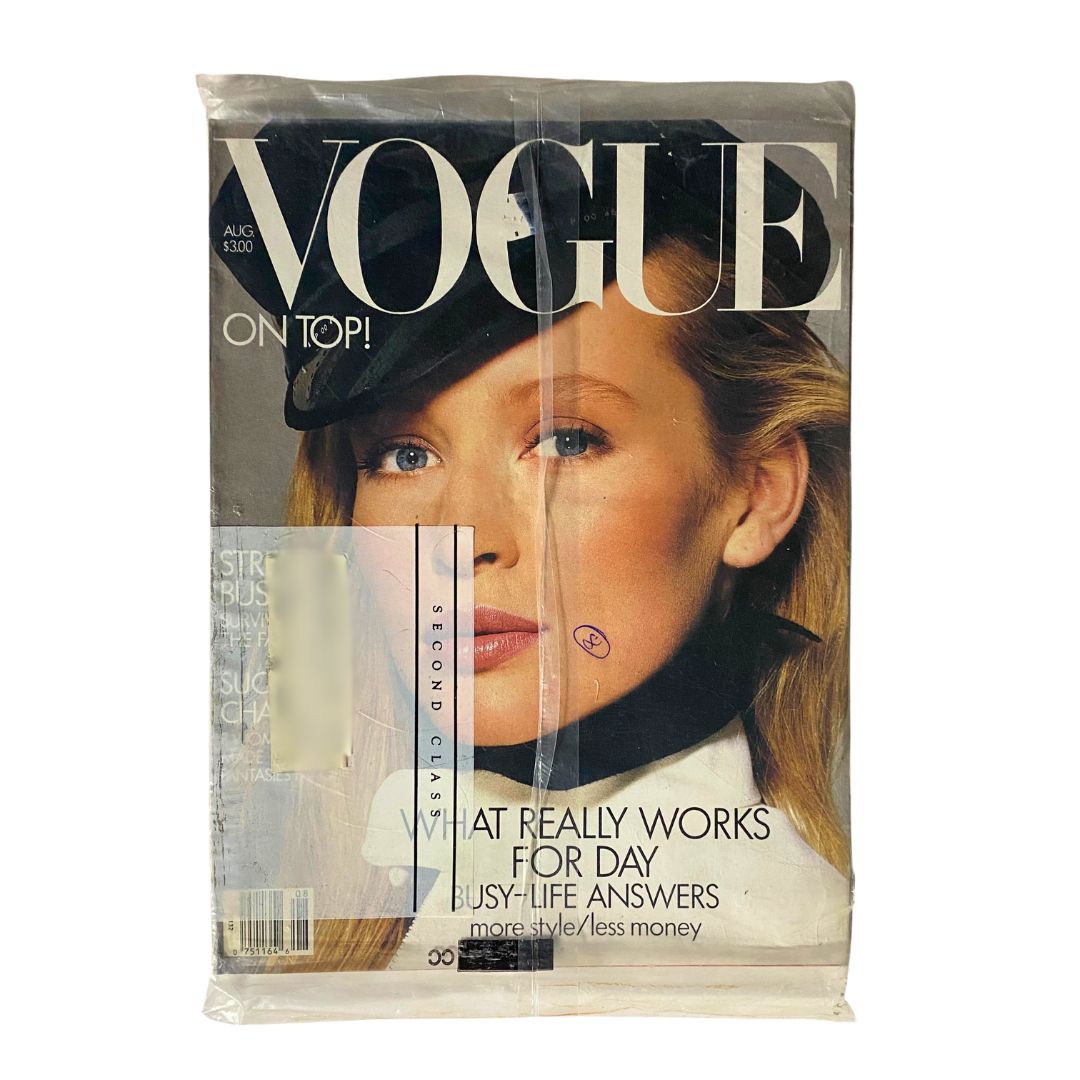 VTG Vogue Magazine August 1987 Estelle Lefebure Cover New / Sealed