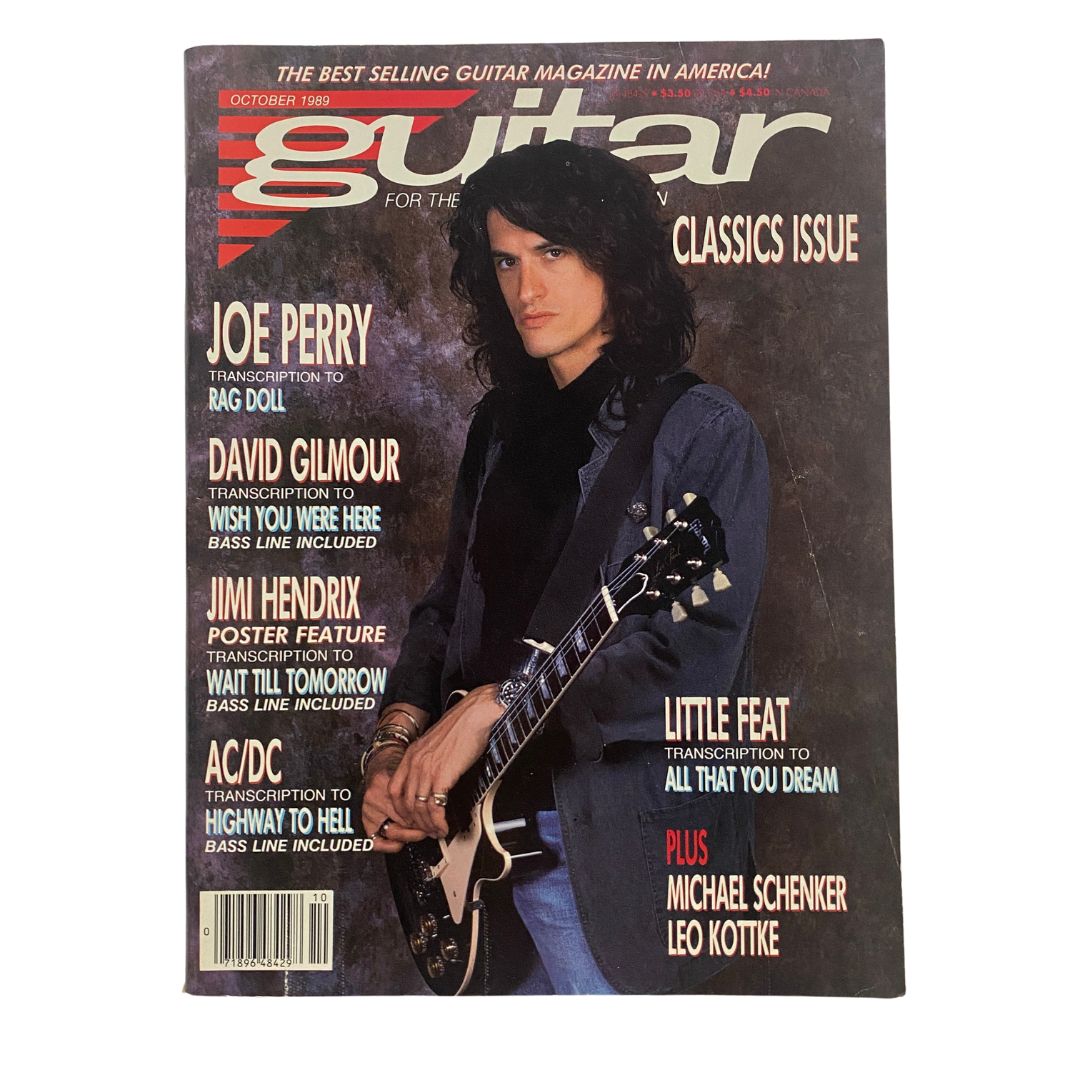 Guitar for the Practicing Musician Magazine October 1989 Joe Perry w Poster