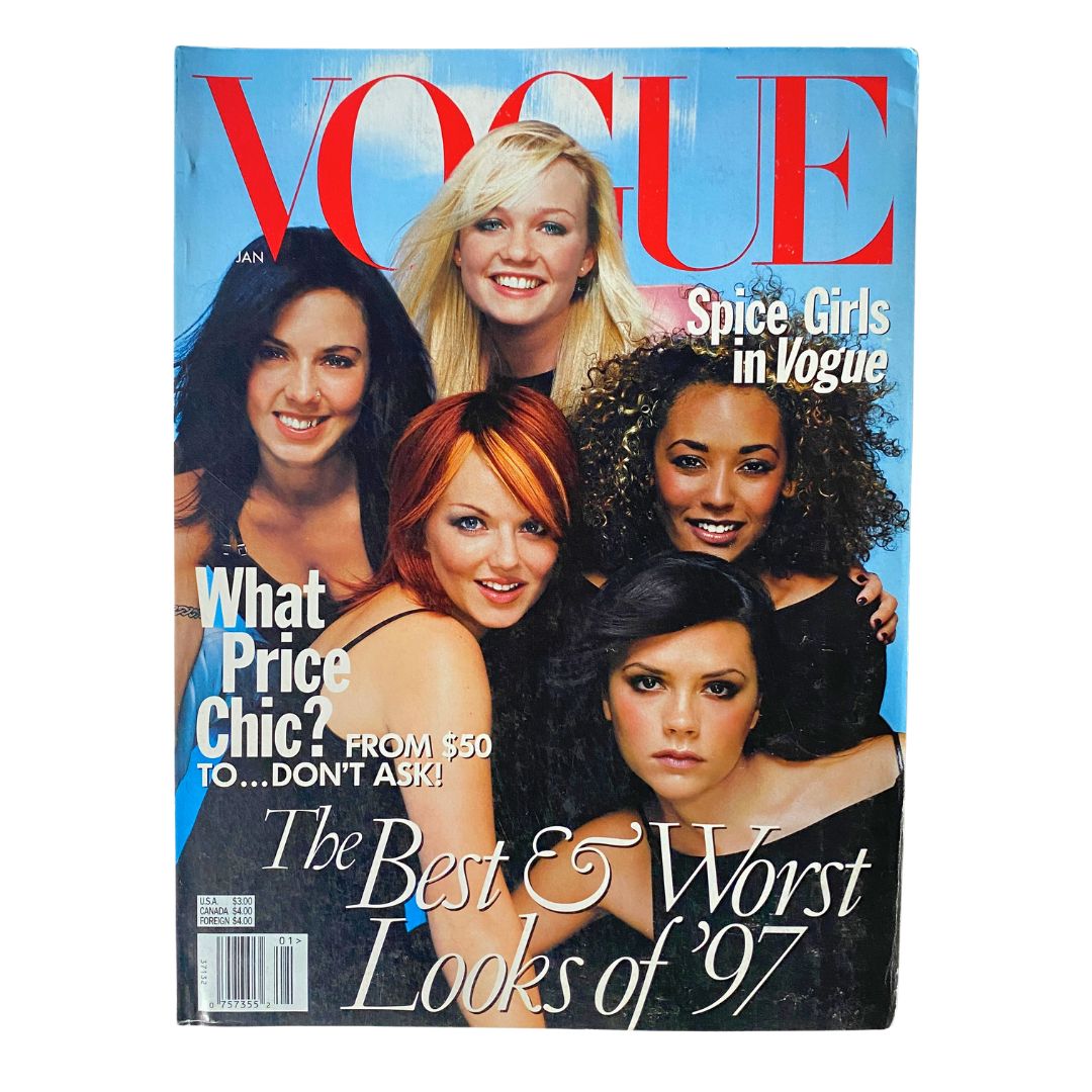 Vogue Magazine January 1998 The Spice Girls by Mario Testino No Label VG