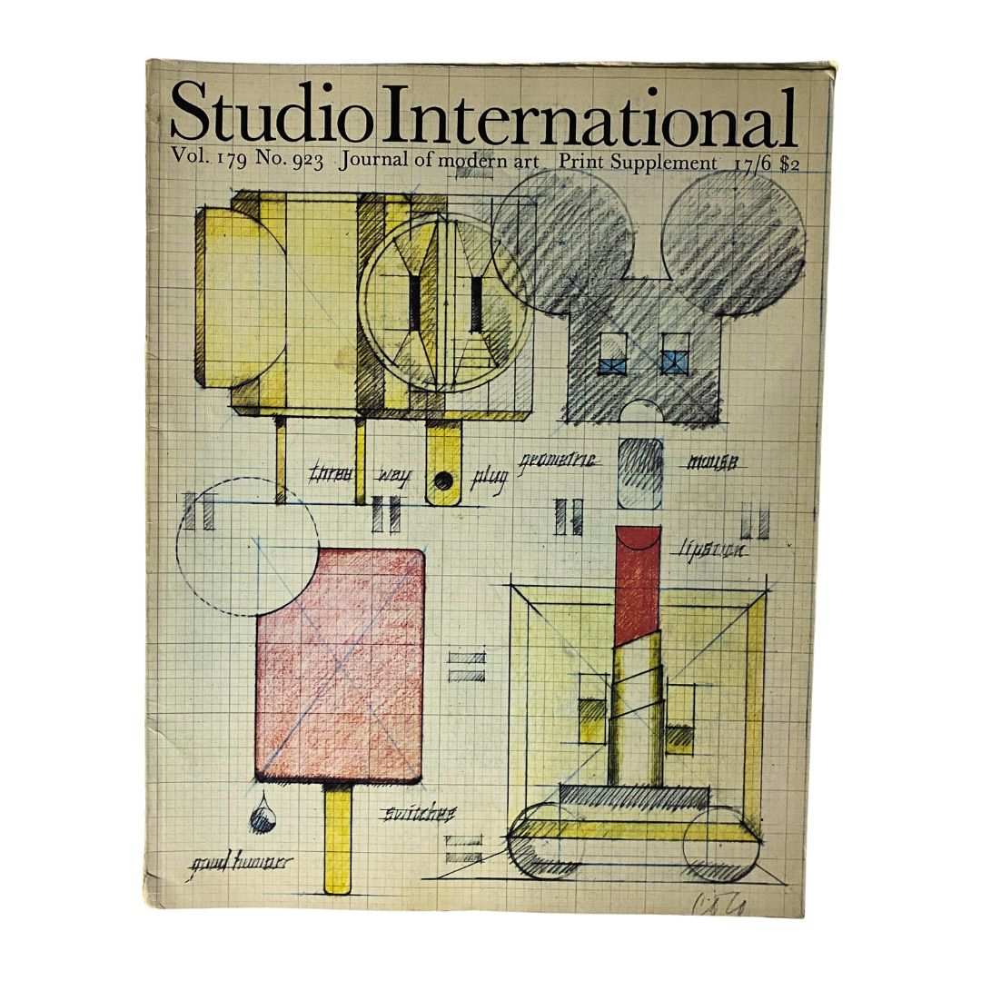 VTG Studio International Magazine June 1970 Claes Oldenburg Cover No Label