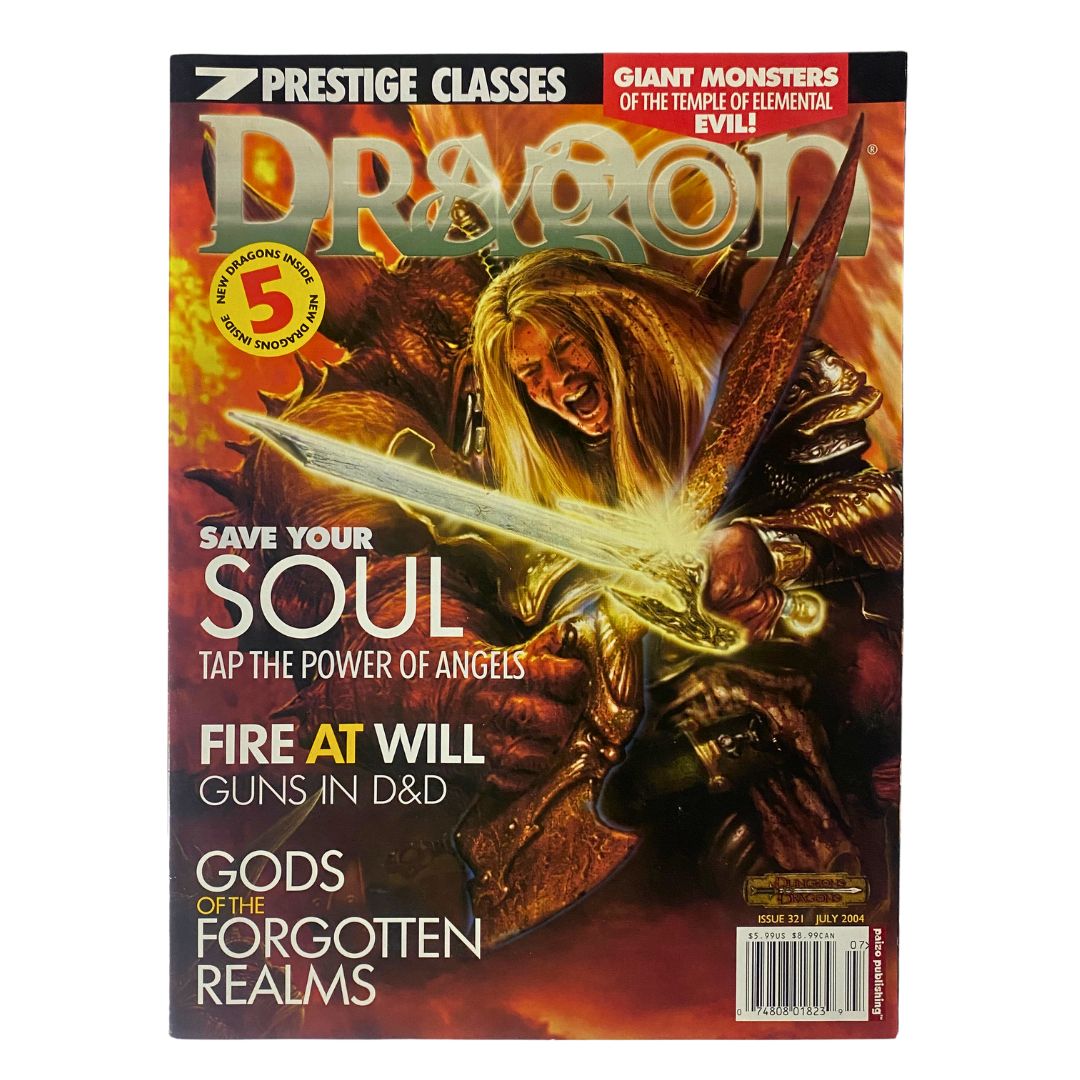 Dragon Magazine July 2004 #321 Arnie Swekel's Cover VG