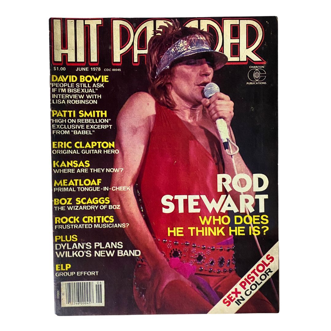 VTG Hit Parader Magazine June 1978 Rod Stewart w Centerfold No Label