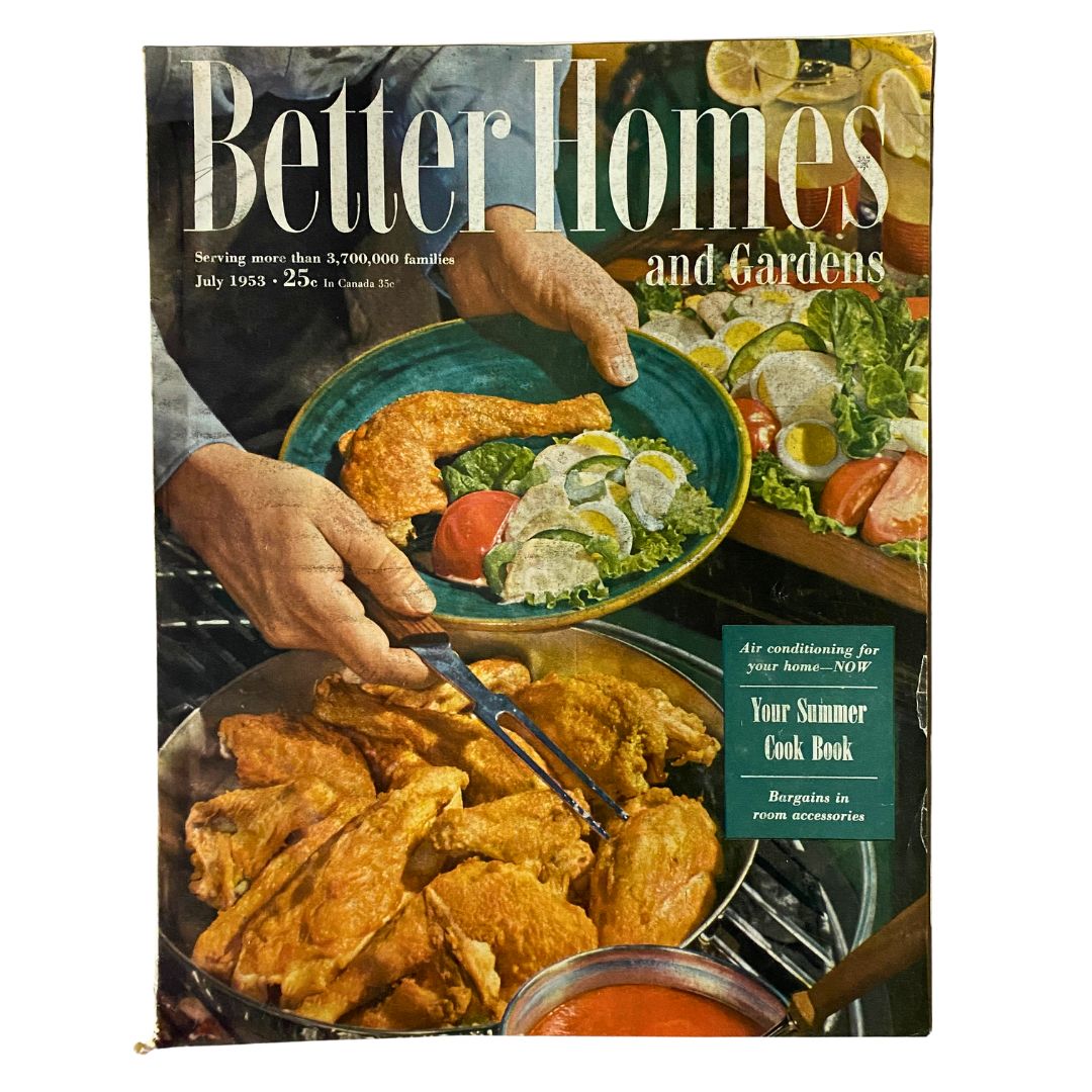 VTG Better Homes & Gardens Magazine July 1953 Your Summer Cook Book No Label