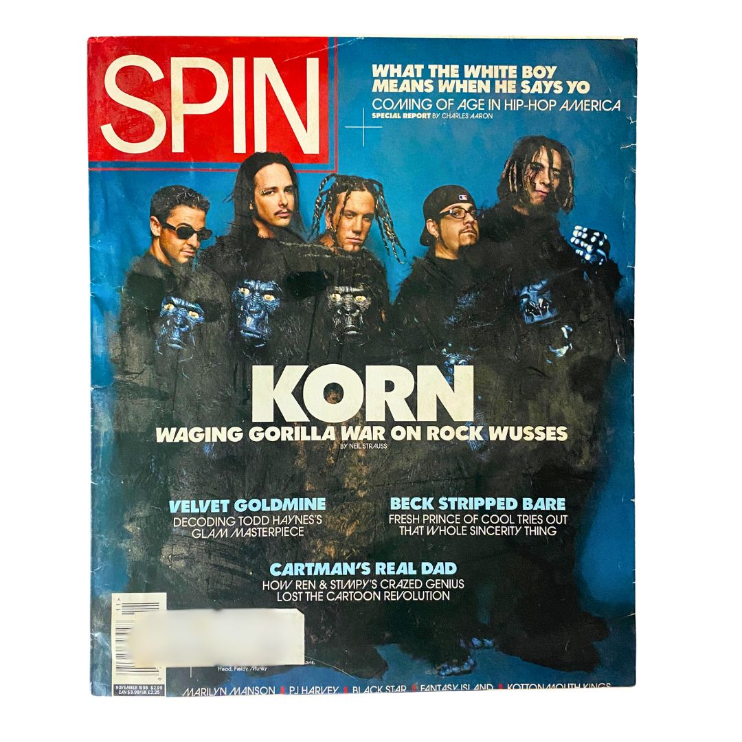 Spin Magazine November 1998 Vol 14 No. 11 Korn Waging Gorilla War on Rock Wusses