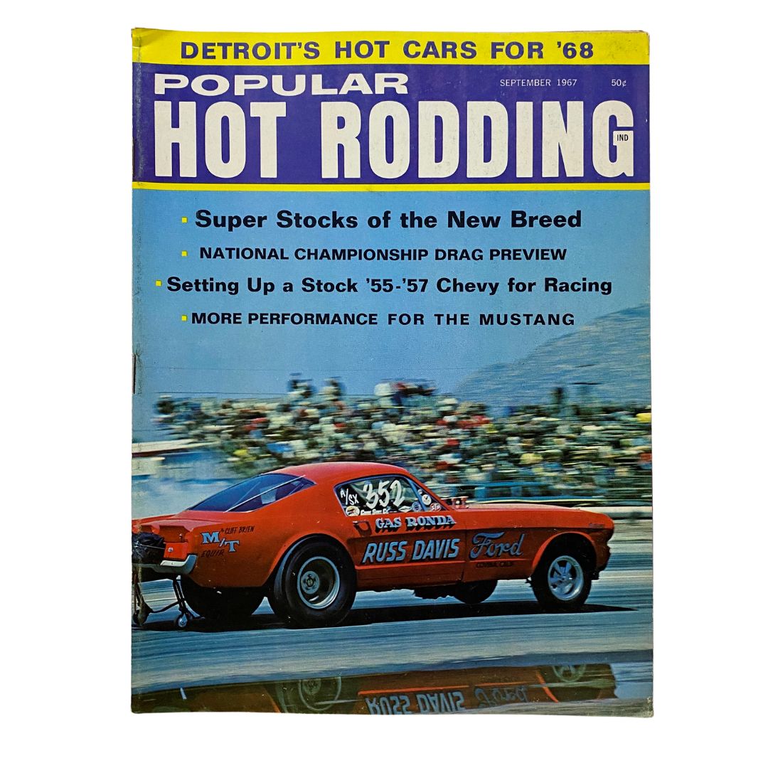 VTG Popular Hot Rodding Magazine September 1967 Chevy for Racing No Label VG