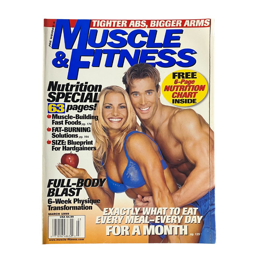 Muscle & Fitness Magazine March 1999 Amanda Blank, Mike O'Hearn No Label