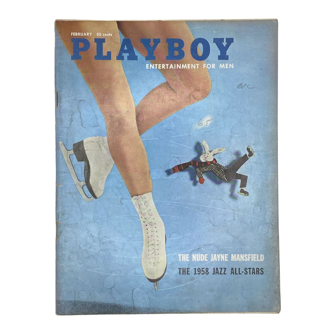 VTG Playboy Magazine February 1958 Cheryl Kubert w Centerfold GD Interior