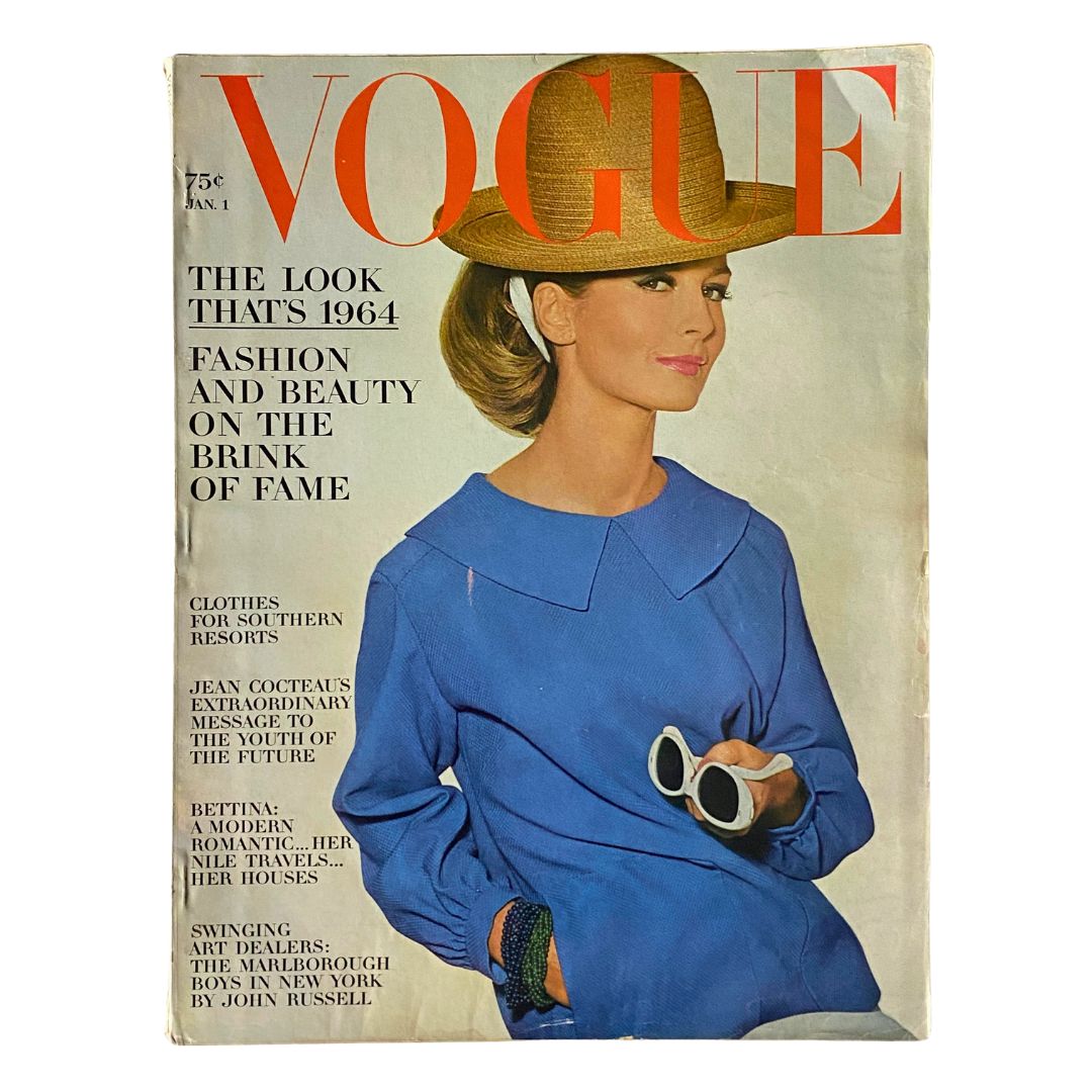 VTG Vogue Magazine January 1 1964 Sandra Paul by Irving Penn No Label