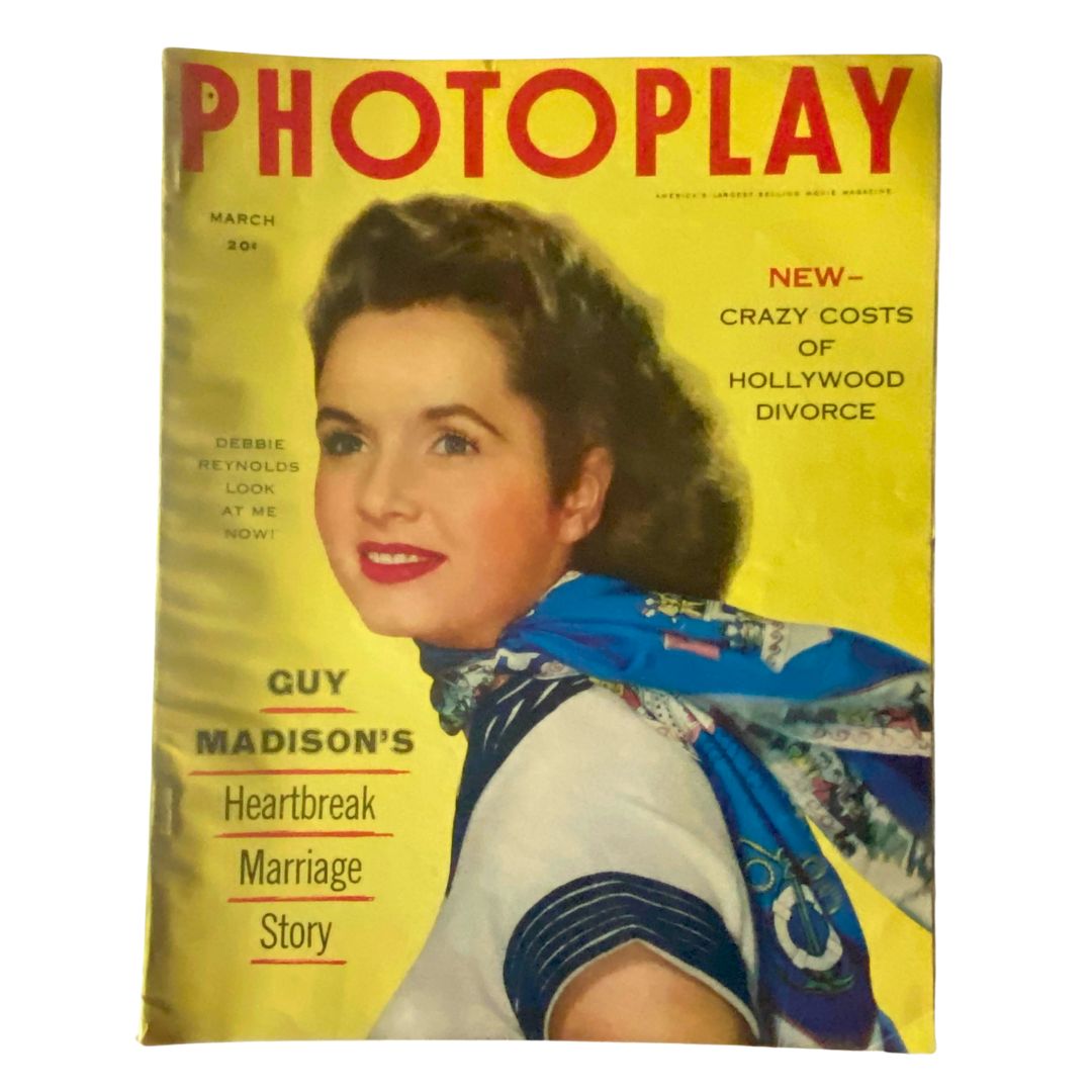 VTG Photoplay Magazine March 1954 Vol 45 No. 3 Debbie Reynolds No Label