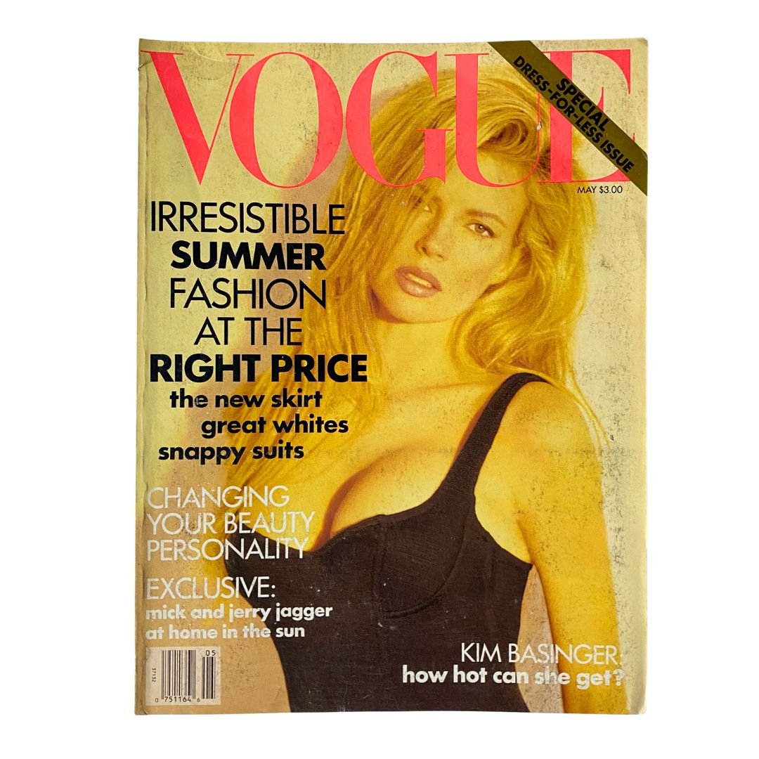 Vogue Magazine May 1991 Kim Basinger by Herb Ritts No Label