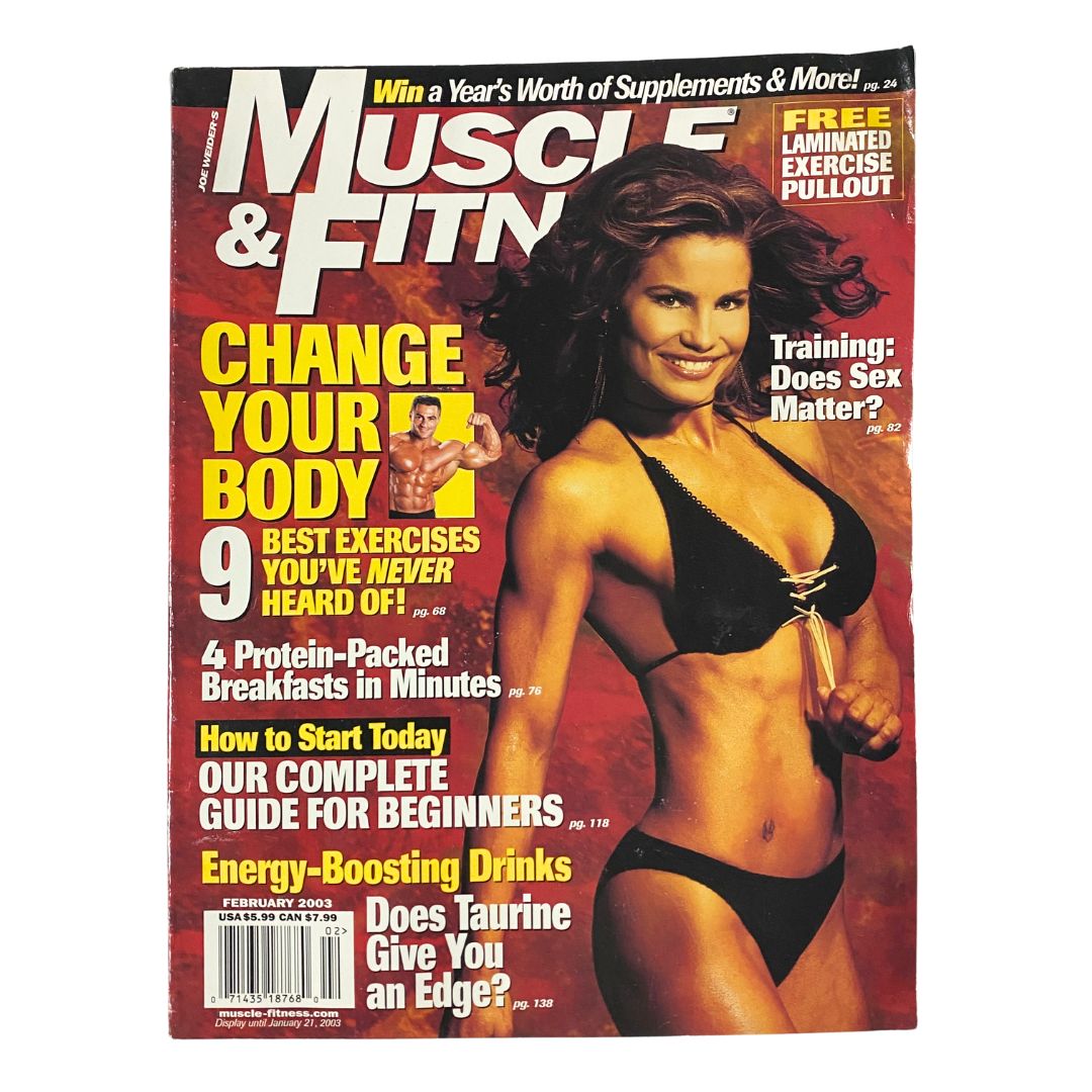 MuscleMag Magazine February 2003 Amanda Blank Cover w Poster No Label