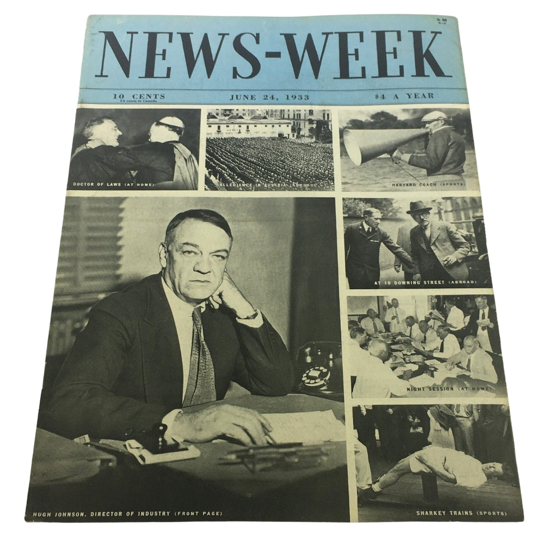 VTG News-Week Magazine: June 24 1933 - Hugh Johnson / Sharkey Trains