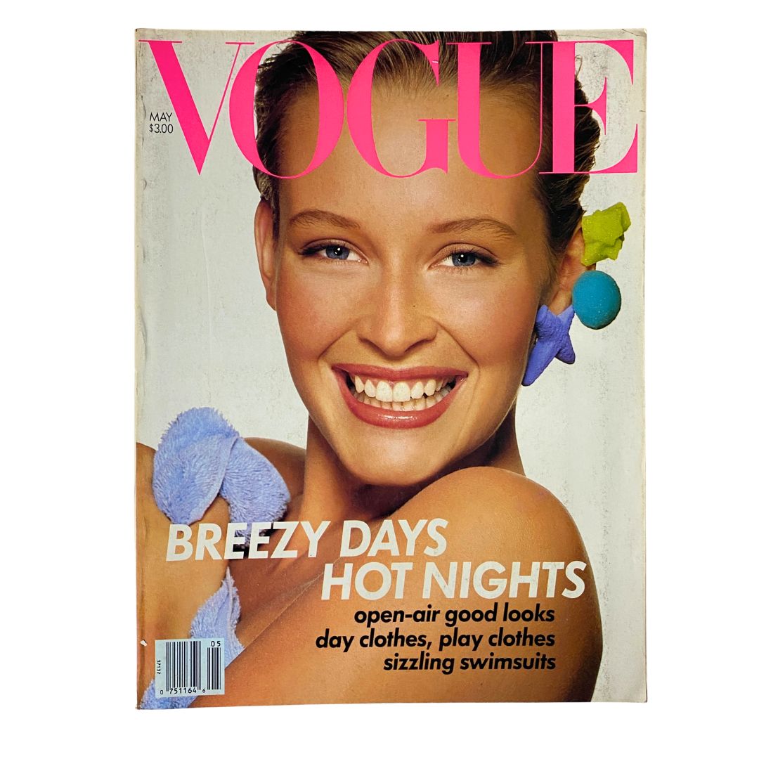 VTG Vogue Magazine May 1988 Estelle LeFébure by Richard Avedon No Label