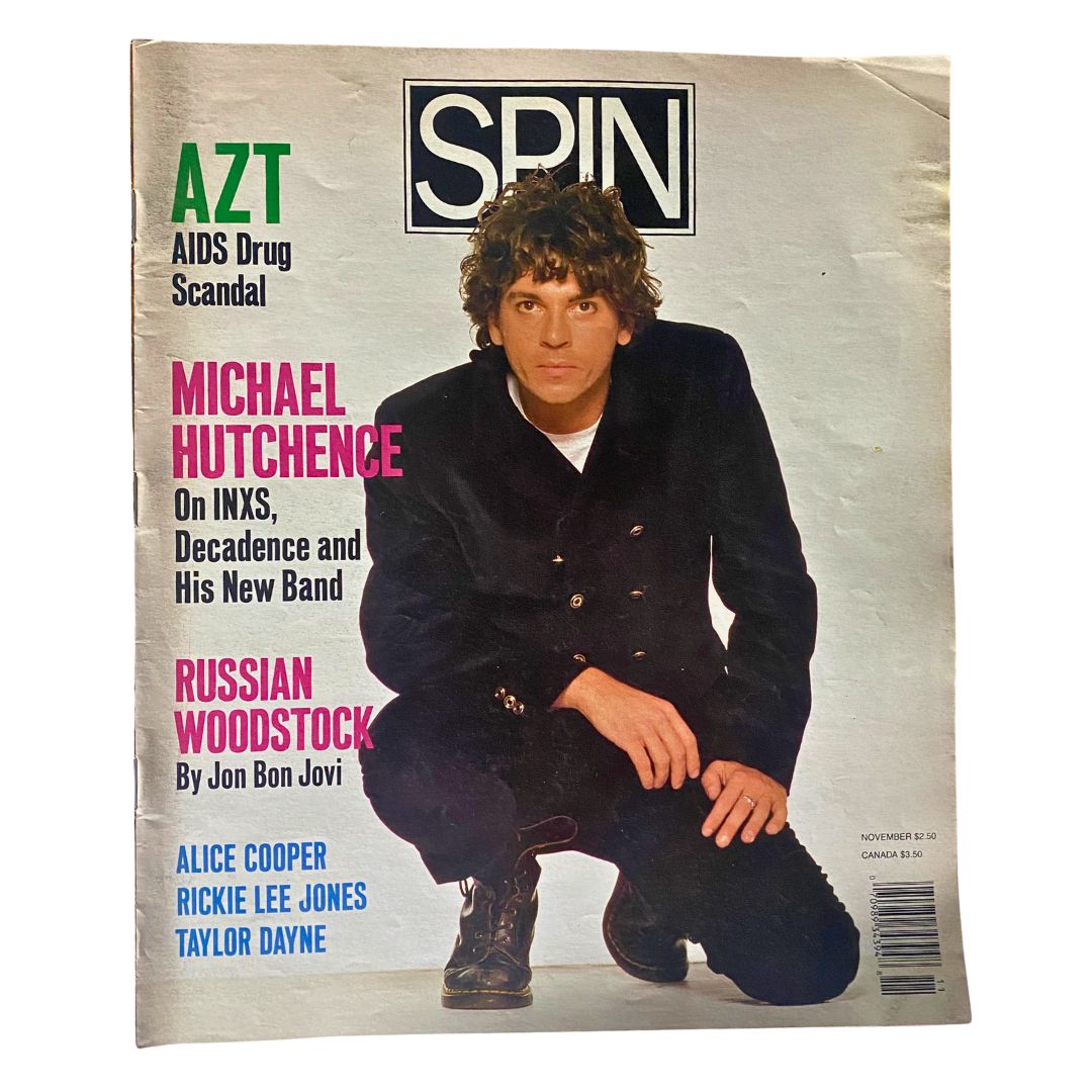 VTG Spin Magazine November 1989 Vol 5 No. 8 Michael Hutchence No Label