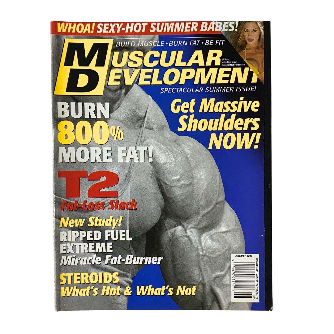 Muscular Development Magazine August 2001 Dena Doster, Mason Marconi No Label