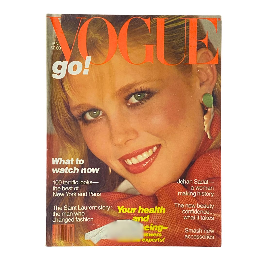 VTG Vogue Magazine January 1980 Nancy Donahue by John Stember