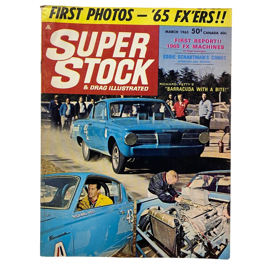 Super Stock & Drag Illustrated Magazine March 1965 Richard Petty No Label