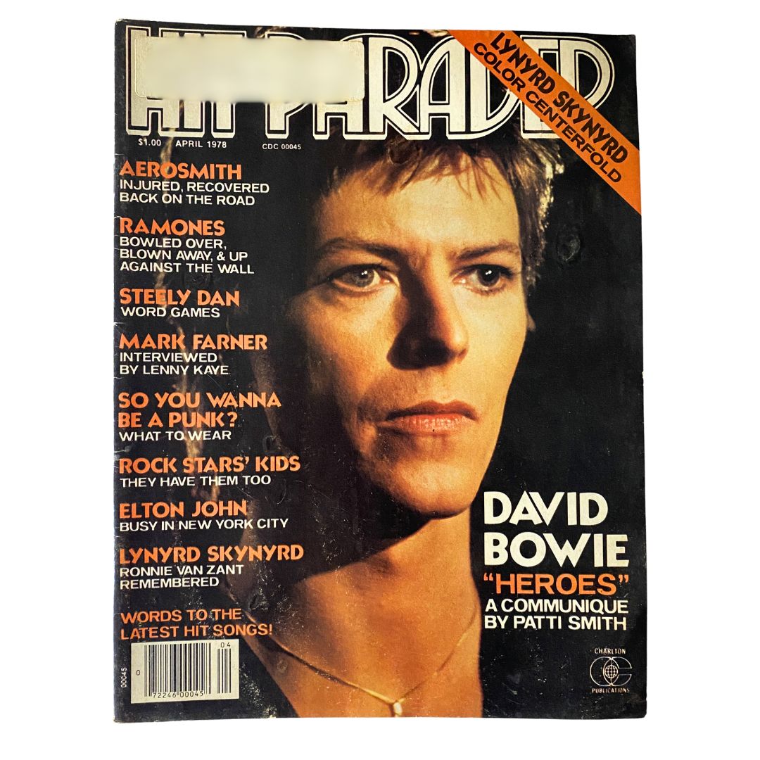 VTG Hit Parader Magazine April 1978 David Bowie "Heroes" w Poster